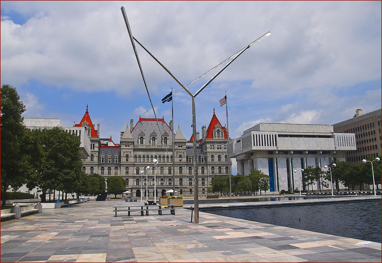 Capitol Building South Side and Empire State Plaza Albany (NY) July 2015 (20336356149)