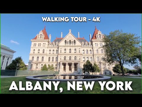 🚶♂️Albany, New York Architectural Marvels| 4K Walking Tour!